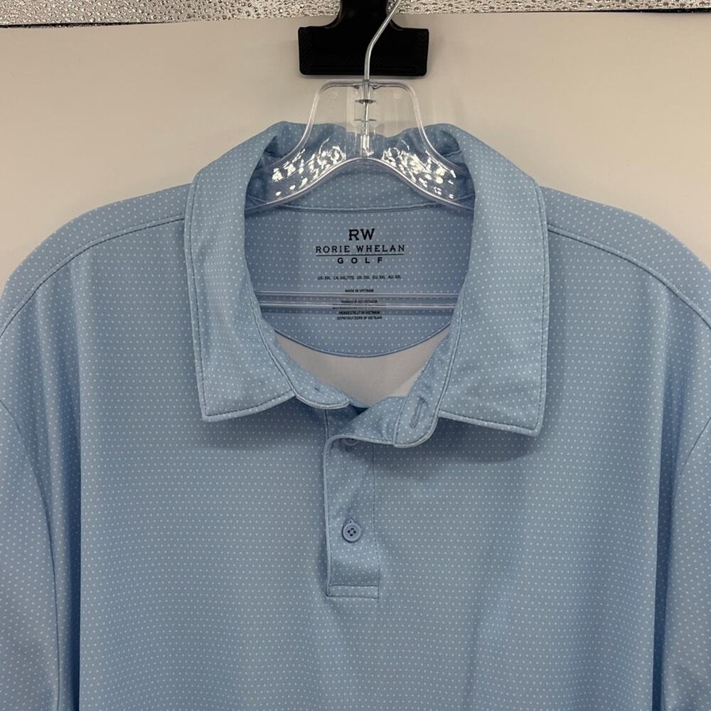 Rorie Whelan Golf Men's Short Sleeve Performance Polo - Blue/White - XXL